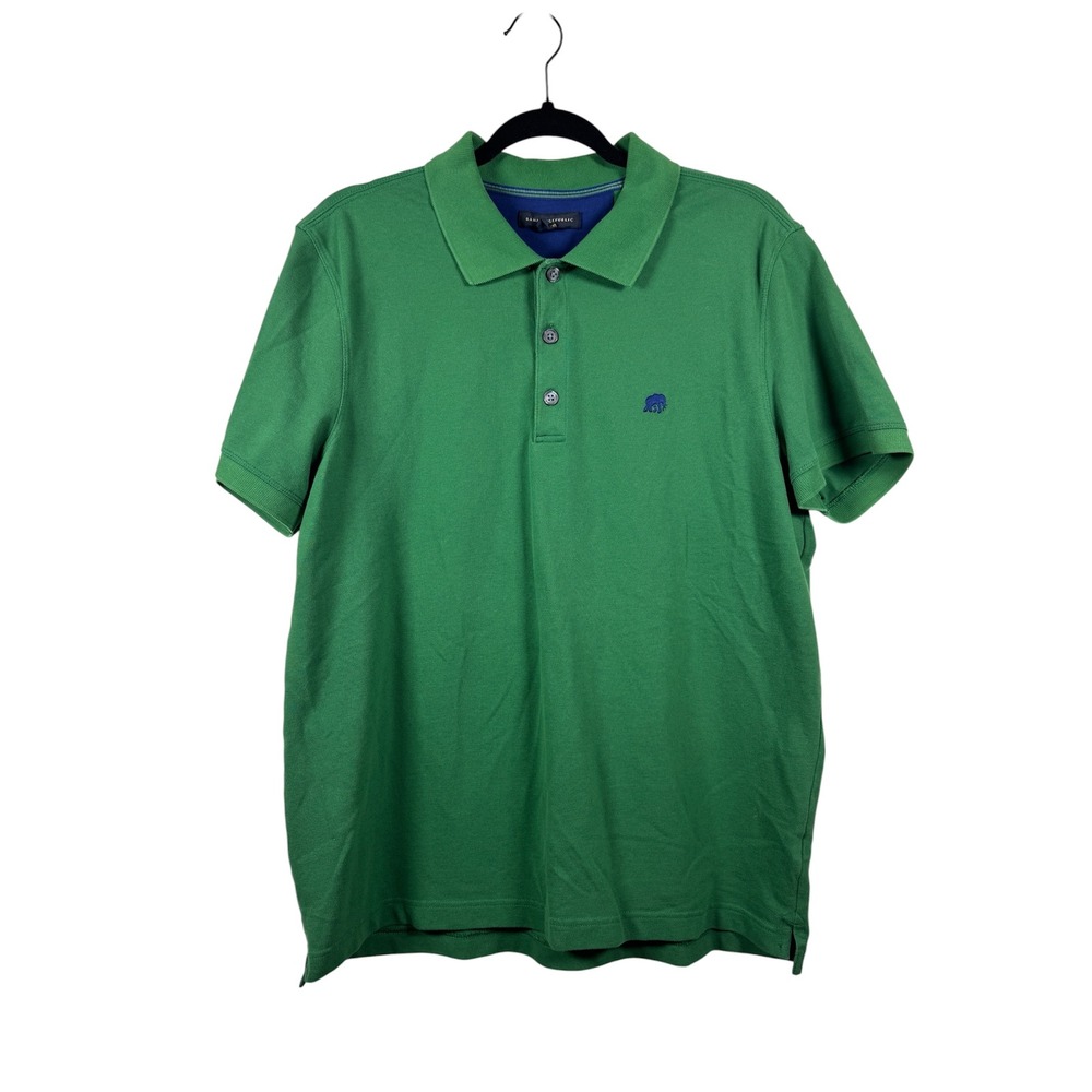 Banana Republic Short Sleeve Elephant Logo Polo Shirt Mens Size L Classic Preppy